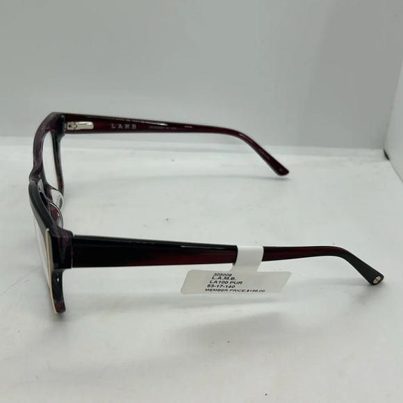 L.A.M.B. LA100 PUR Eyeglasses Frames Case RX-able Purple Horn NWT